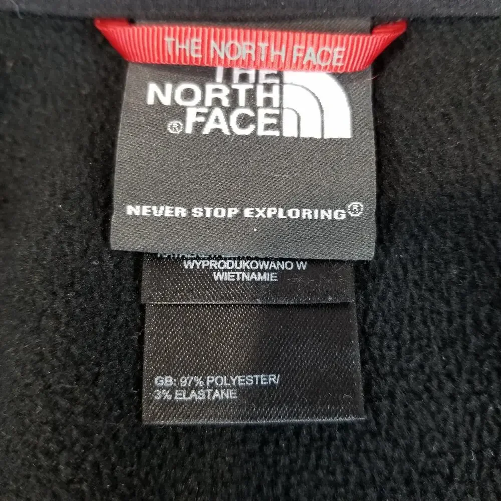 The North Face Apex Hybrid Fleece Mens Large Black Full Zip Jacket A7RE